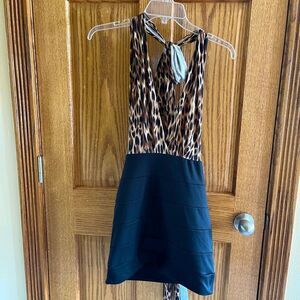 Juniors M leopard black mini